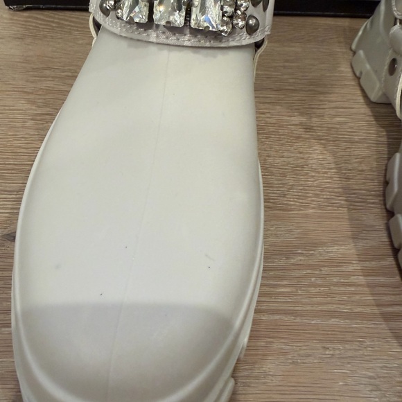 Karl Lagerfeld Women's Gray Combat Boots - Picture 3 of 6